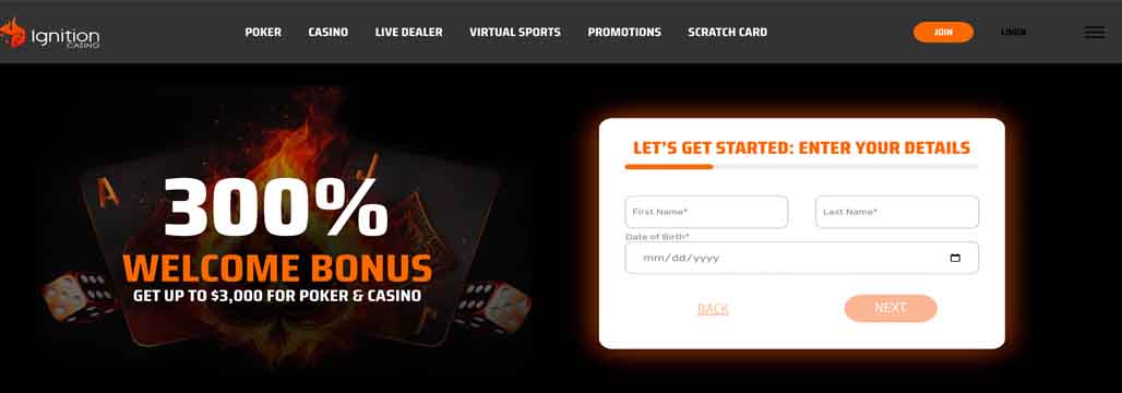 Ignition homepage