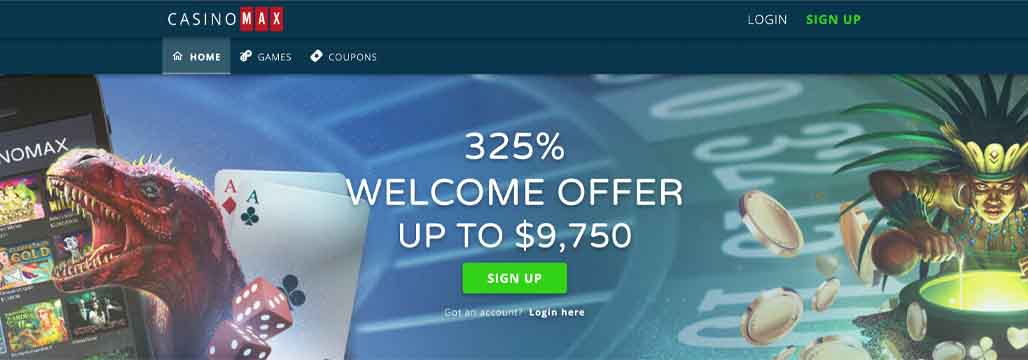 Casino MAX homepage