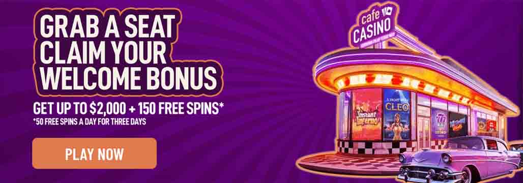 Cafe Casino homepage